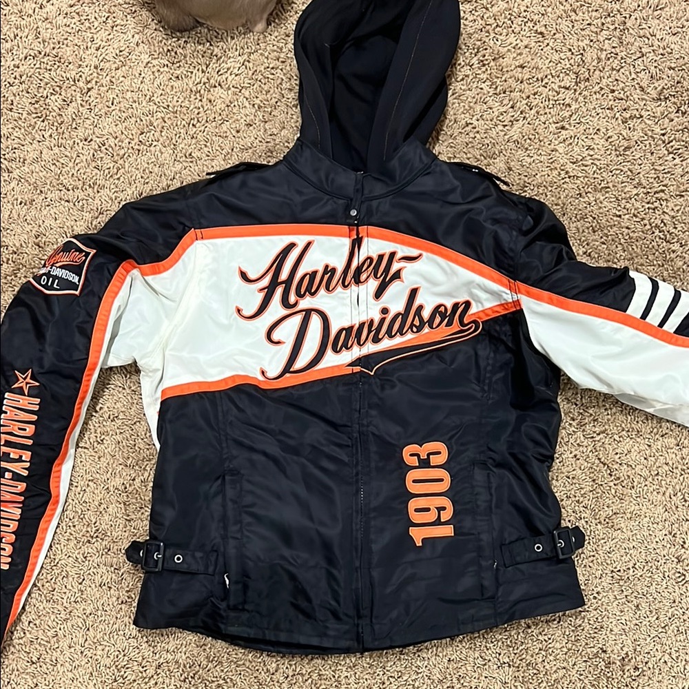 Harley-Davidson Kids Black and White Jacket
